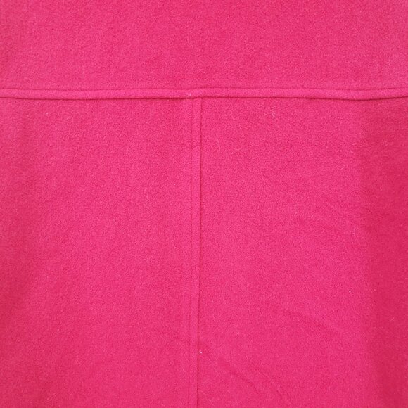 J. Percy Red 100% Merino Wool Pockets Hooded Mid Length Winter Coat Size S - Picture 16 of 16
